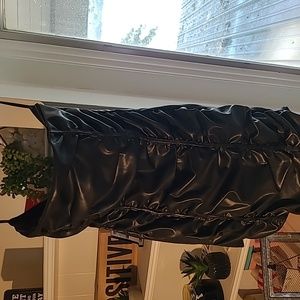 REVOLVE Superdown Pleather Pleated Short Dress